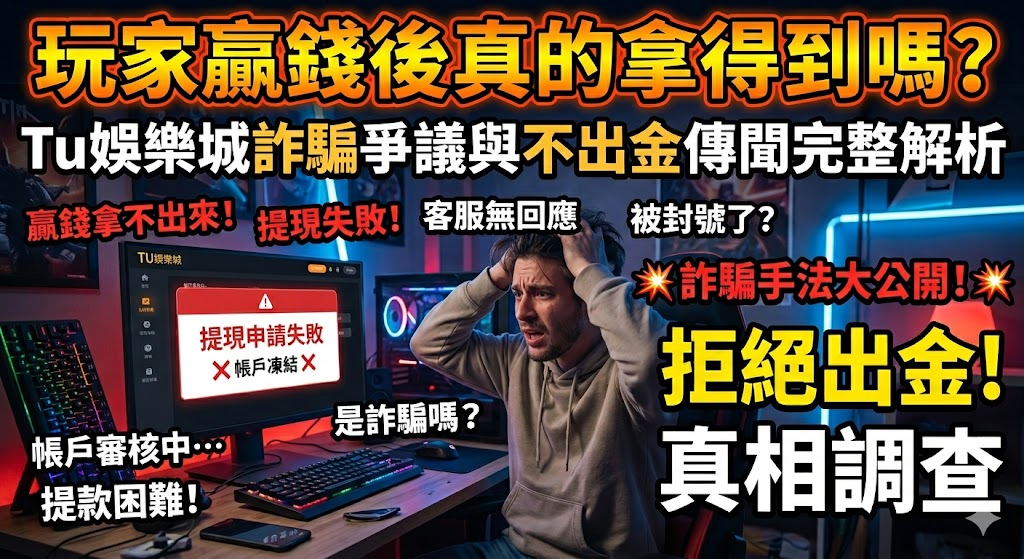 玩家贏錢後真的拿得到嗎？Tu娛樂城詐騙爭議與不出金傳聞完整解析